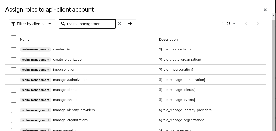 Keycloak Create Service Account Client Roles